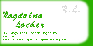 magdolna locher business card